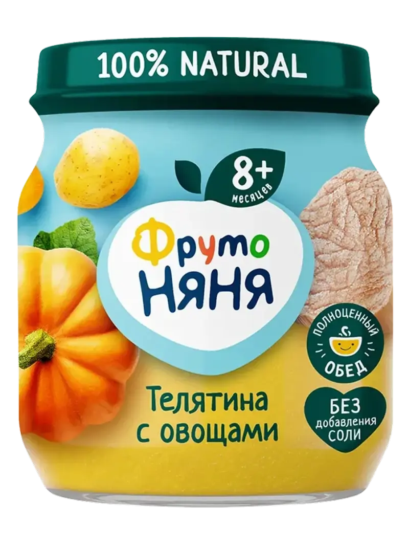 Пюре детское ФрутоНяня телятина с овощами 6+ мес