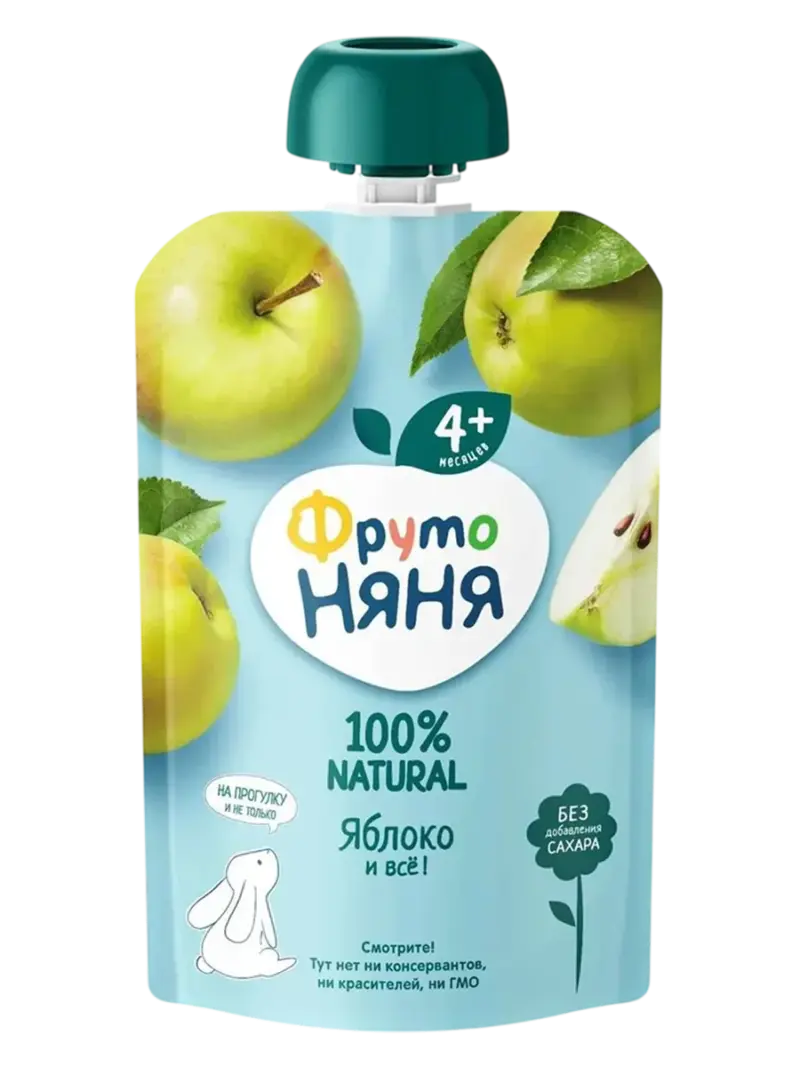 Пюре детское ФрутоНяня яблоко 4+ мес