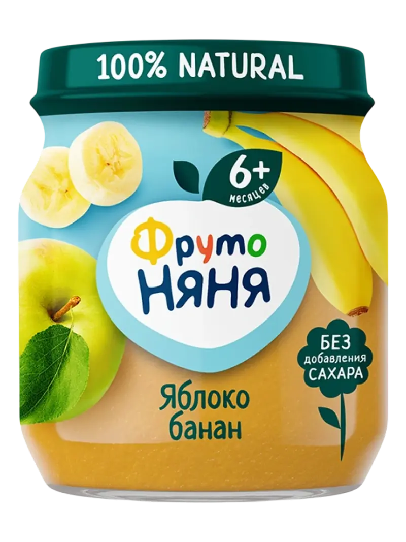 Пюре детское ФрутоНяня яблоко-банан 6+ мес