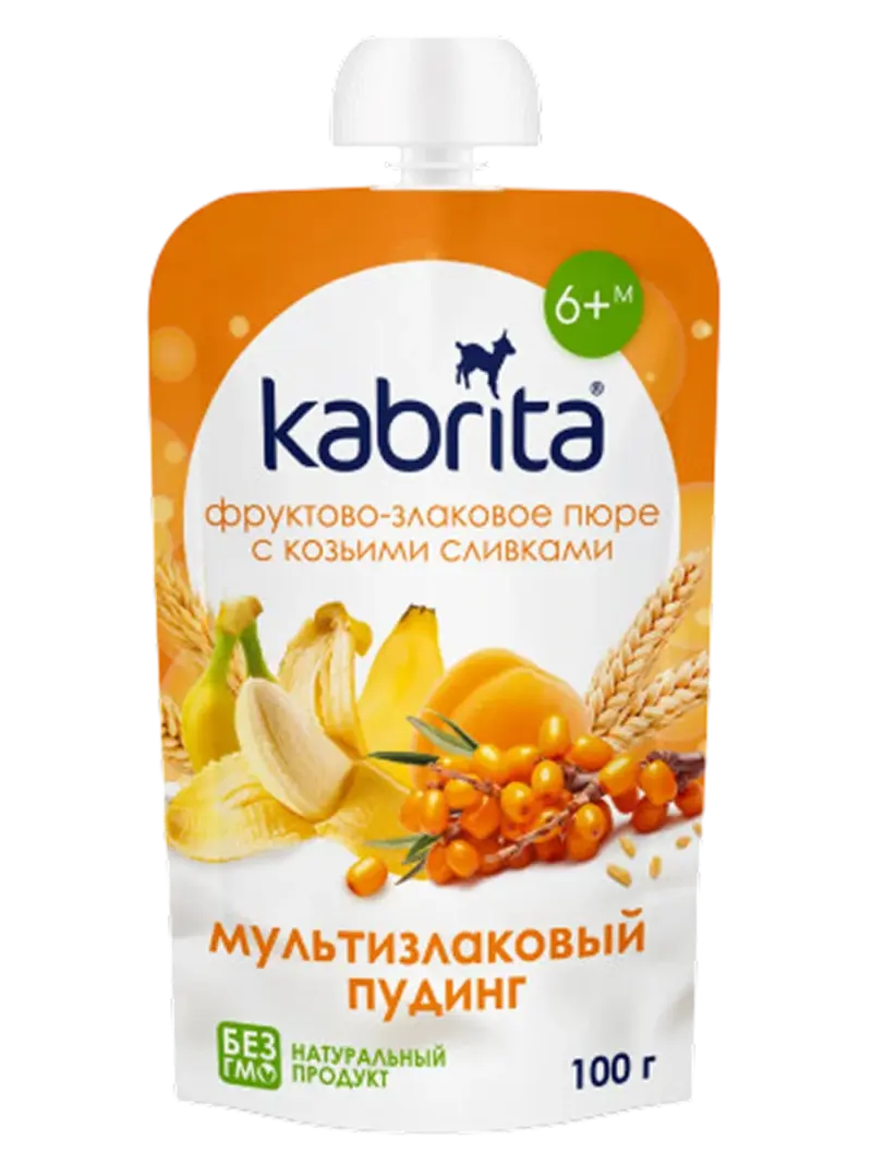 Пюре-пудинг детский Kabrita мультизлаковый на козьем молоке 6+ мес