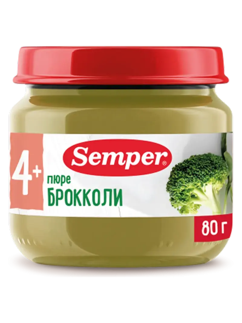 Пюре детское Semper брокколи 4+ мес