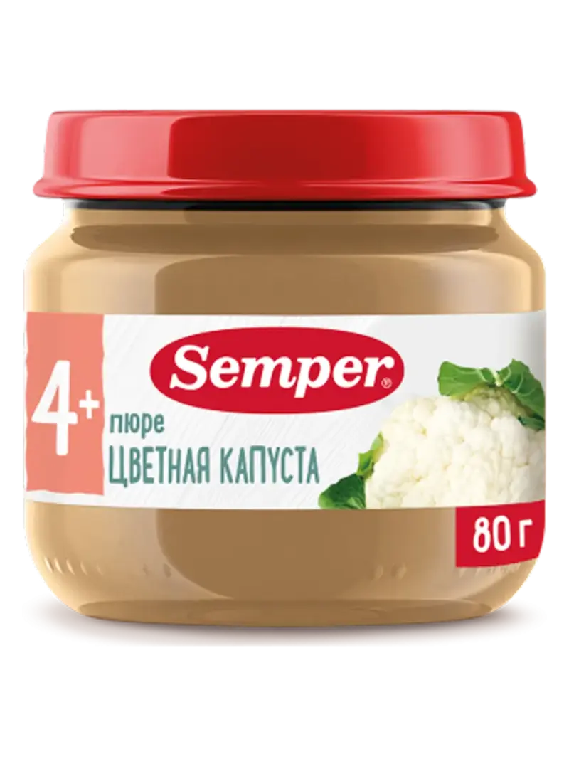 Пюре детское Semper цветная капуста 4+ мес