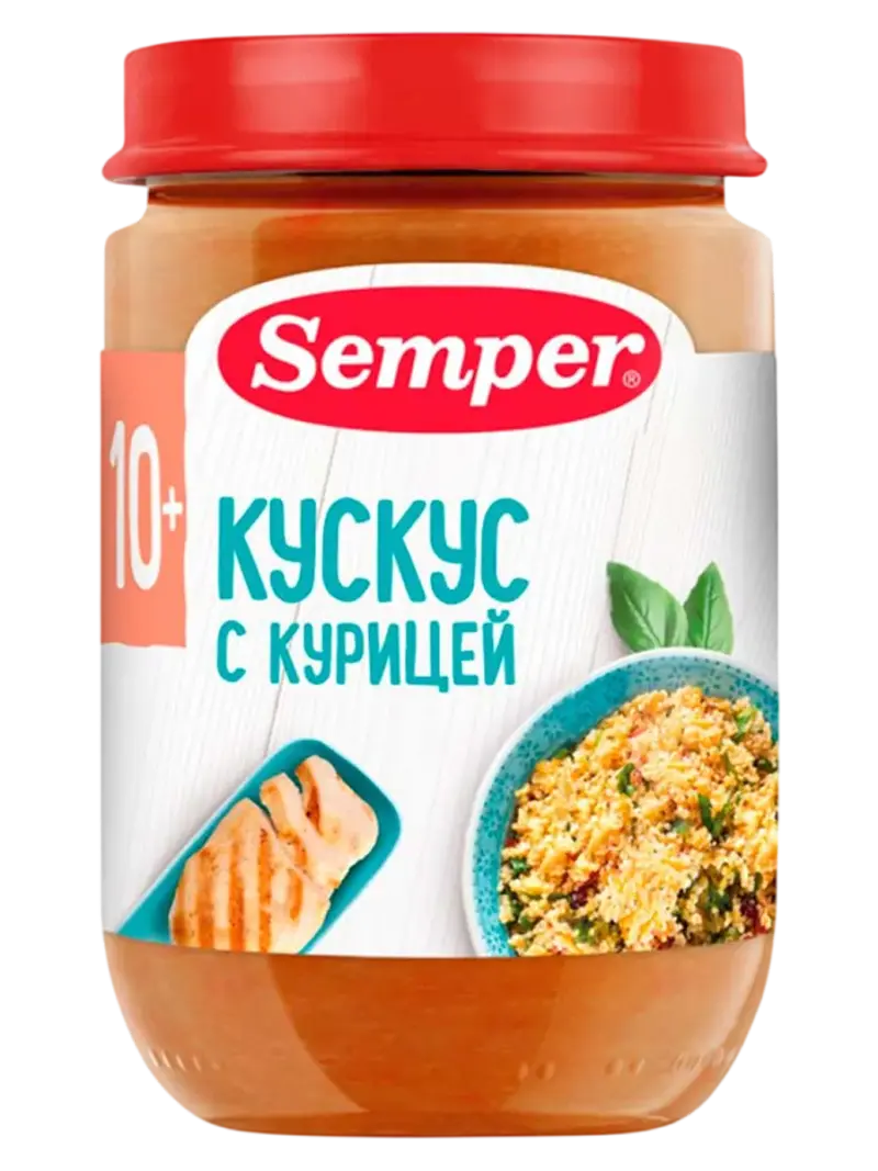 Пюре детское Semper кускус с курицей 10+ мес