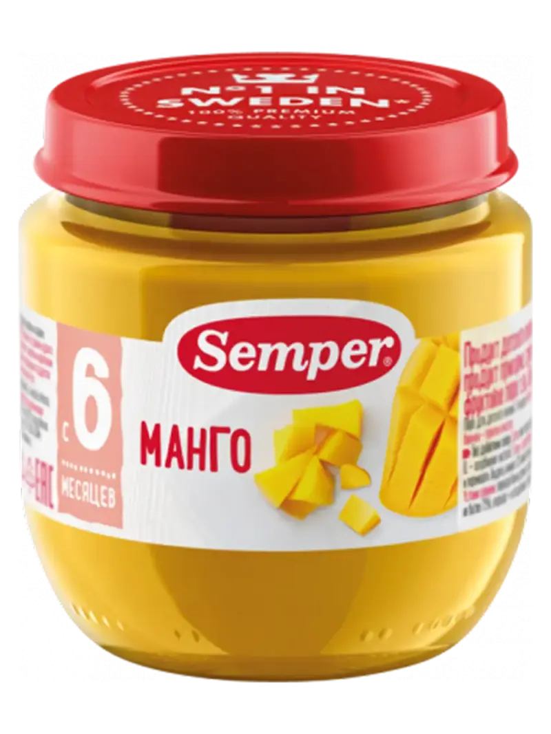 Пюре детское Semper манго 6+ мес