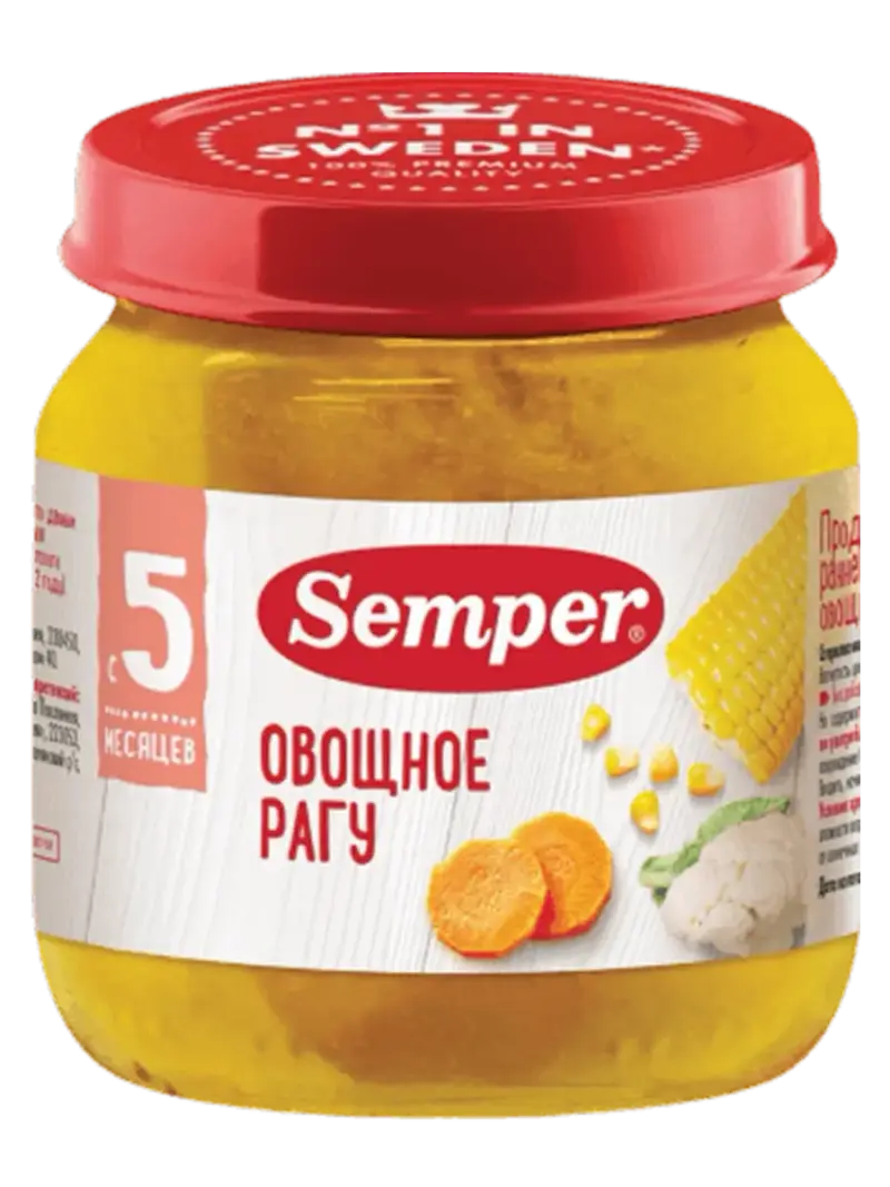 Пюре детское Semper овощное рагу 6+ мес