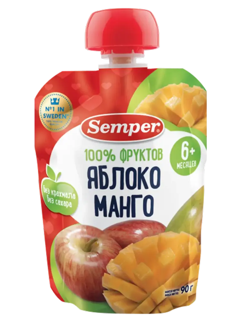 Пюре детское Semper яблоко-манго 6+ мес