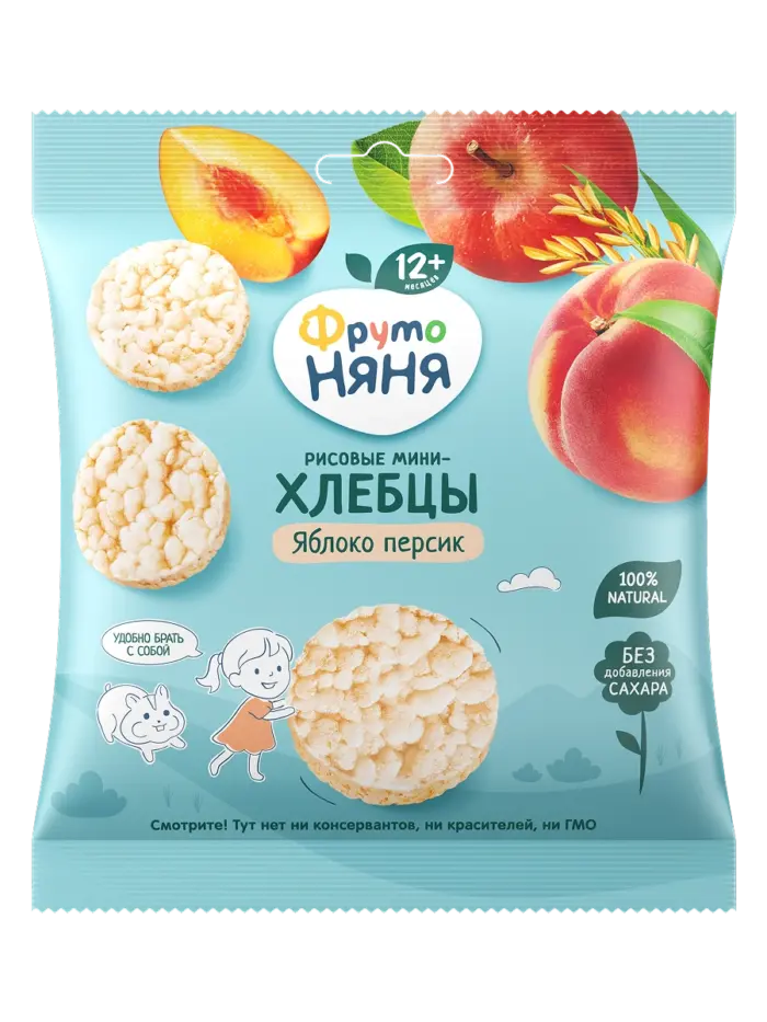 Хлебцы детские рисовые ФрутоНяня Хлебцы детские рисовые ФрутоНяня