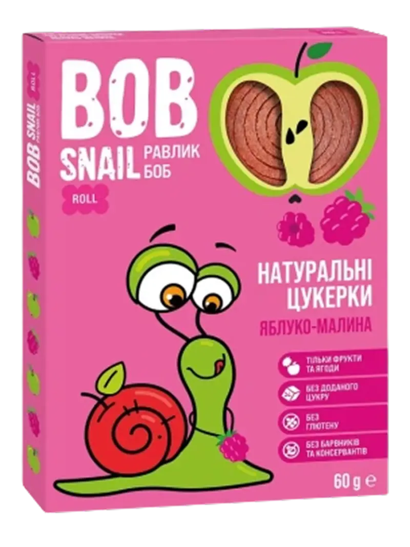 Фруктовые роллы Bob Snail Яблоко-Малина
