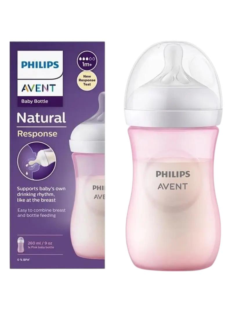 Бутылочка для кормления Philips Avent Natural Response Розовая