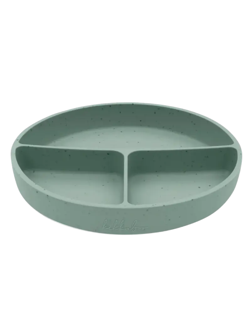Тарелка детская силиконовая секционная на присоске KikkaBoo Platinum Silicone Sage
