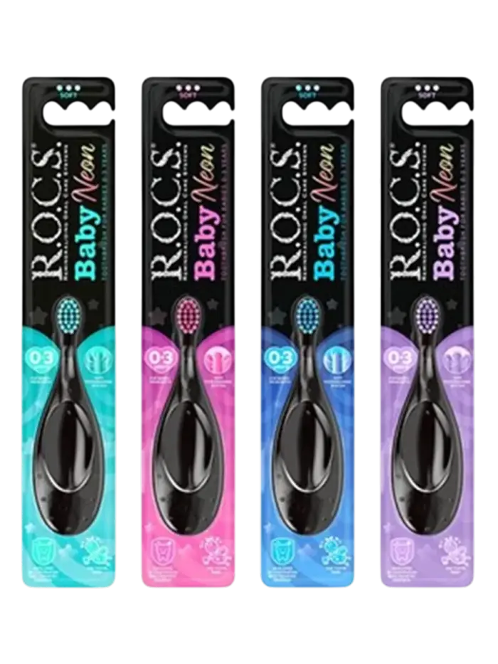 Зубная щетка детская R.O.C.S. Baby Neon