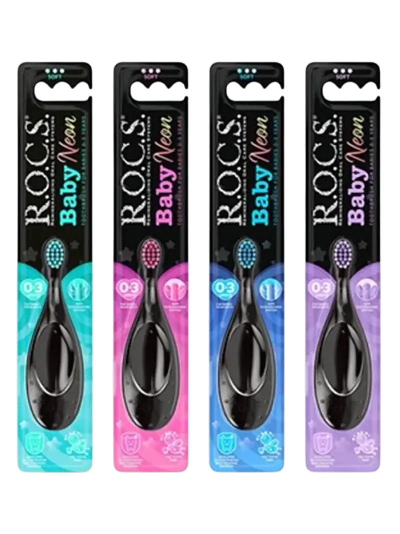 Зубная щетка детская R.O.C.S. Baby Neon