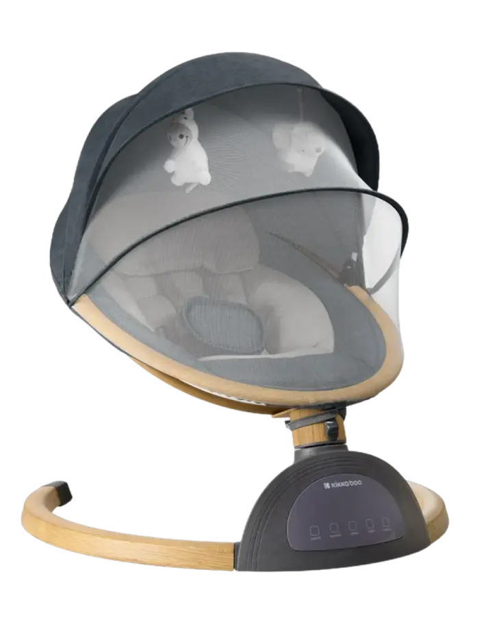 Электрический укачивающий шезлонг с дугой и мелодиями KikkaBoo Ashlee Dark Grey Электрический укачивающий шезлонг с дугой и мелодиями KikkaBoo Ashlee Dark Grey