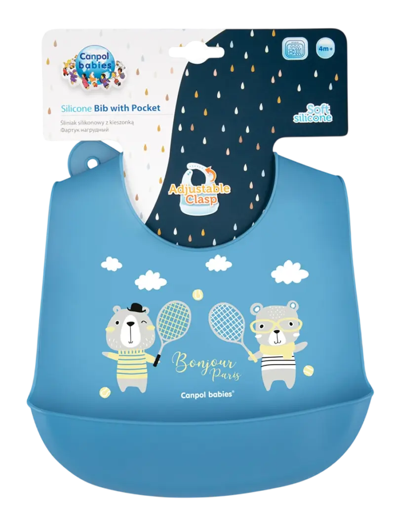 Нагрудник силиконовый Canpol Babies Mountains