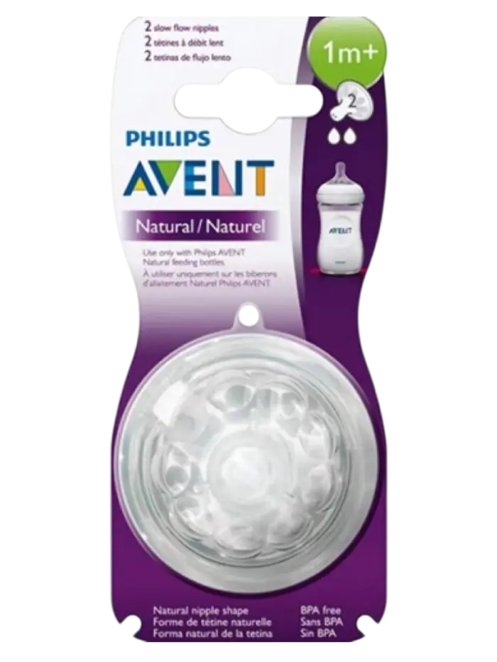 Набор сосок для бутылочки Philips Avent Natural медленный поток