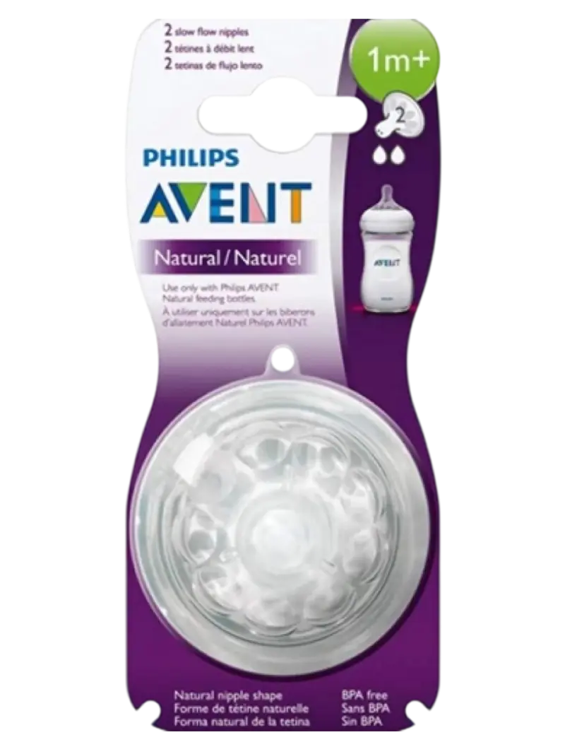Набор сосок для бутылочки Philips Avent Natural медленный поток