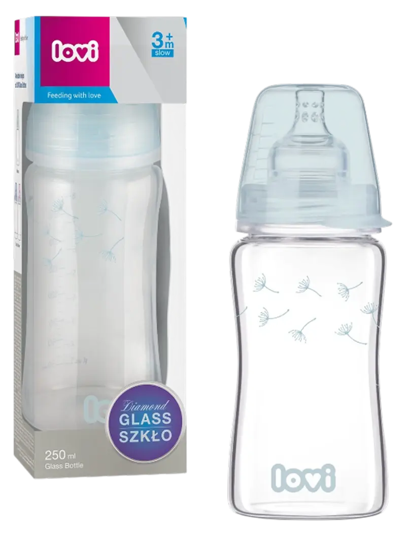 Бутылочка стеклянная LOVI Diamond Botanic