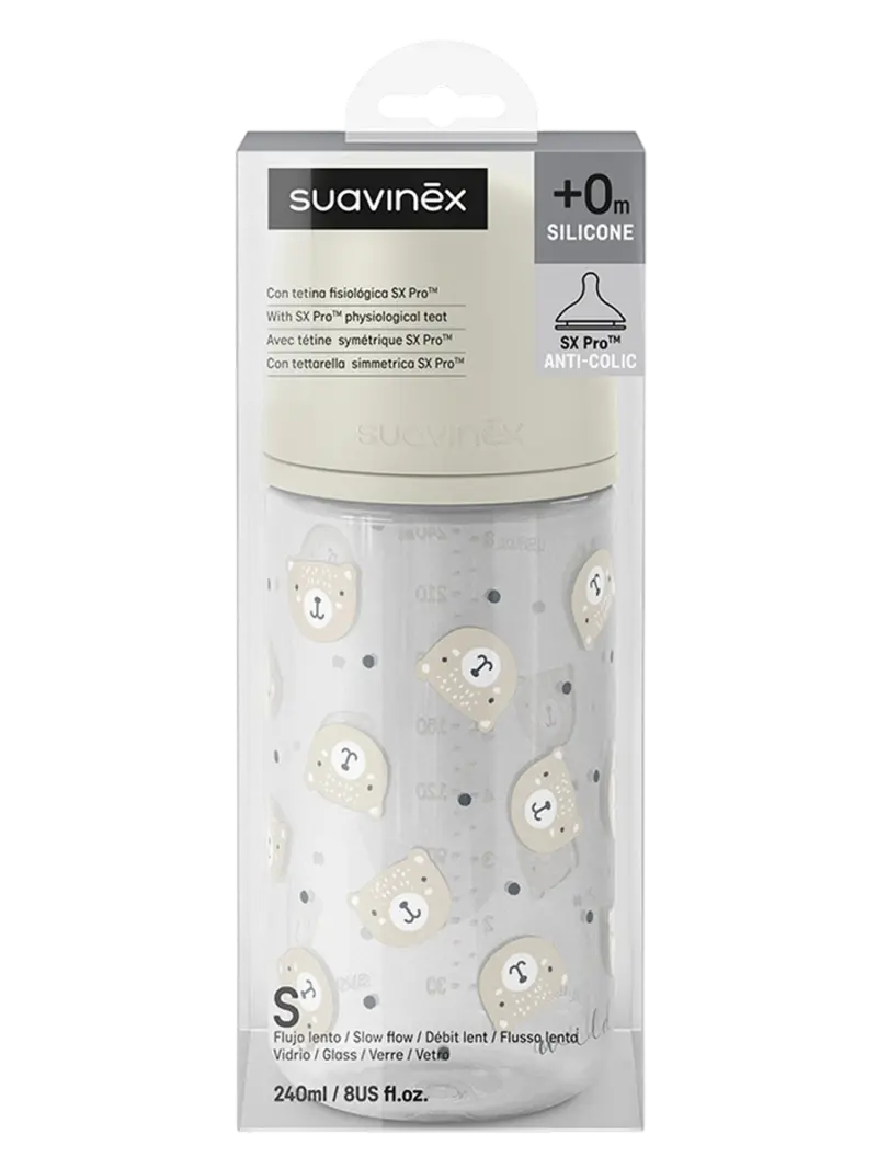 Стеклянная бутылочка Suavinex Wild