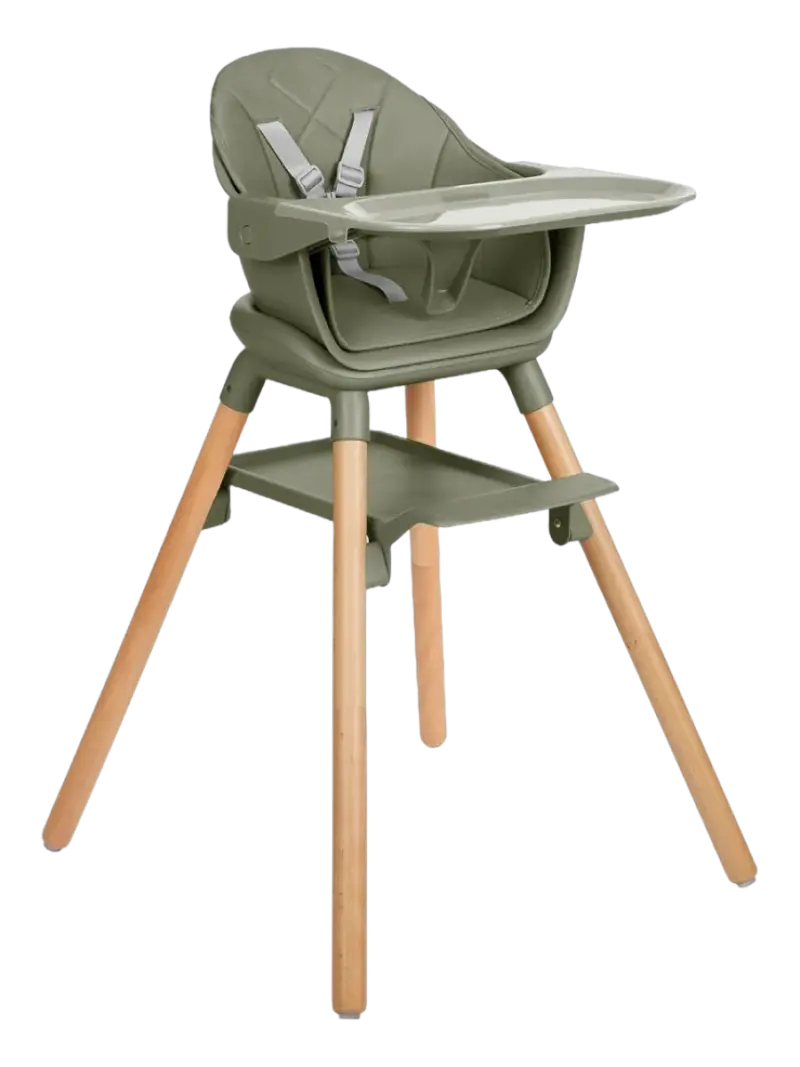 Стульчик-трансформер для кормления 6в1 KikkaBoo Woody Army Green