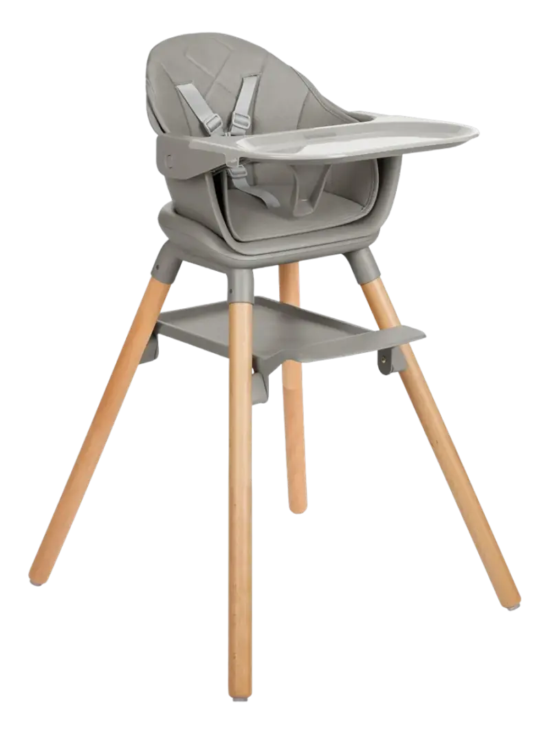 Стульчик-трансформер для кормления 6в1 KikkaBoo Woody Grey