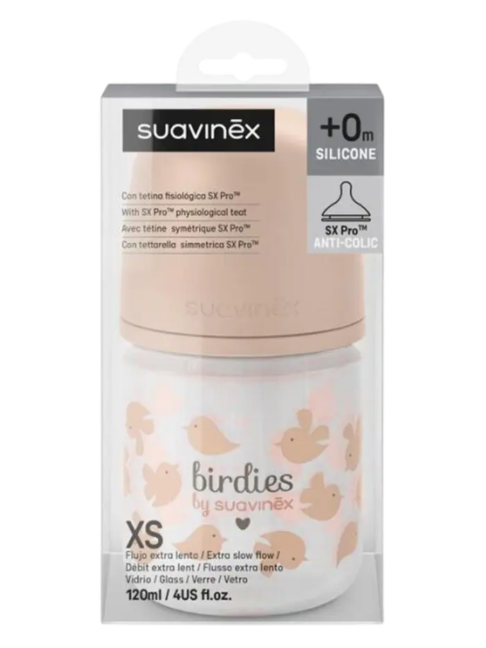 Бутылочка стеклянная Suavinex Birdies Бутылочка стеклянная Suavinex Birdies