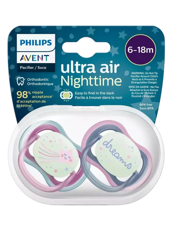 Набор пустышек ночных светящихся Philips Avent Ultra Air Night