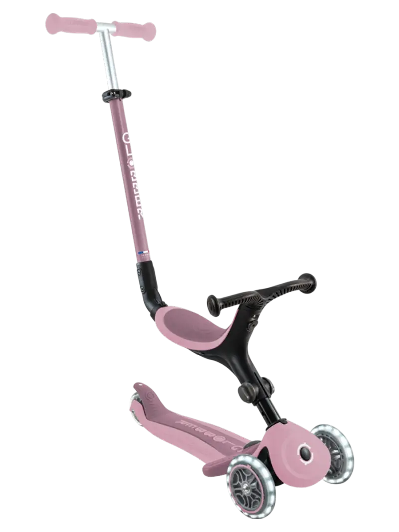 Детский самокат-беговел 3в1 с родительской ручкой Globber Go Up Active Blueberry
