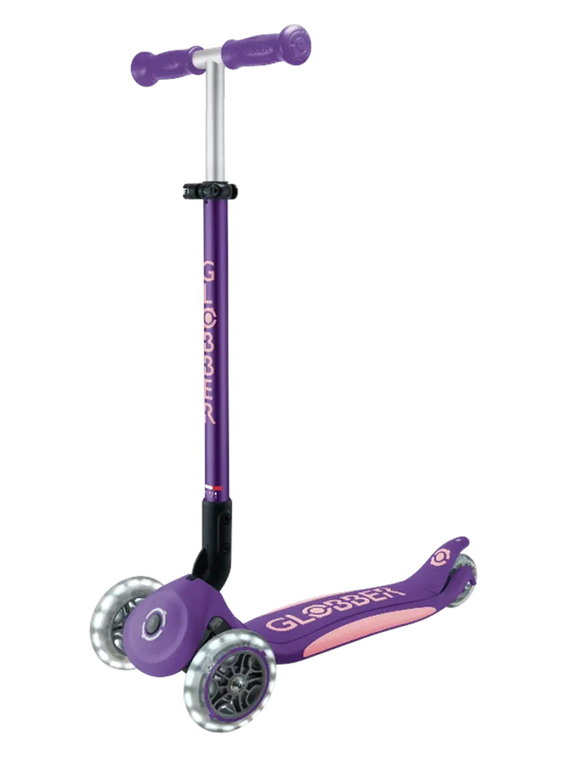 Складной трехколесный детский самокат Globber Primo Foldable Plus Purple