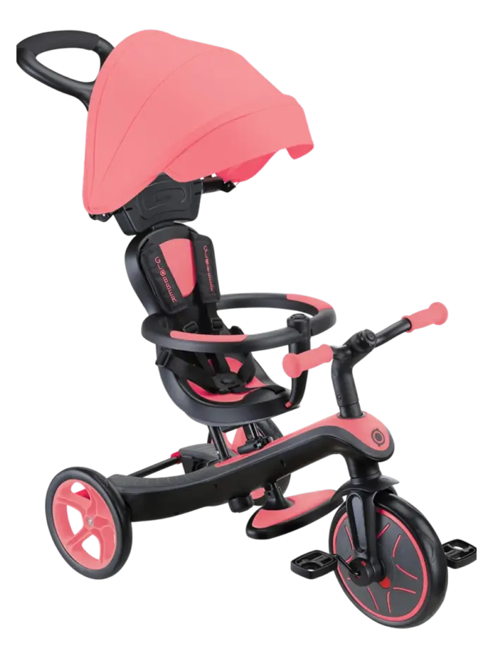 Детский трехколесный велосипед-беговел 4в1 Globber Explorer Trike Pink