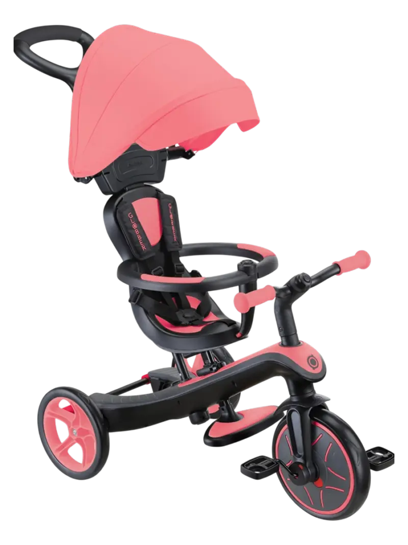 Детский трехколесный велосипед-беговел 4в1 Globber Explorer Trike Pink