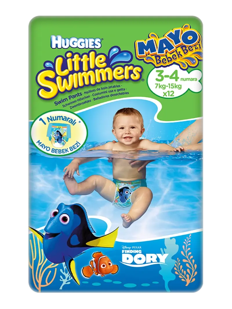 Подгузники-трусики для плавания Huggies Little Swimmers размер 2-3 S (3-8 кг)