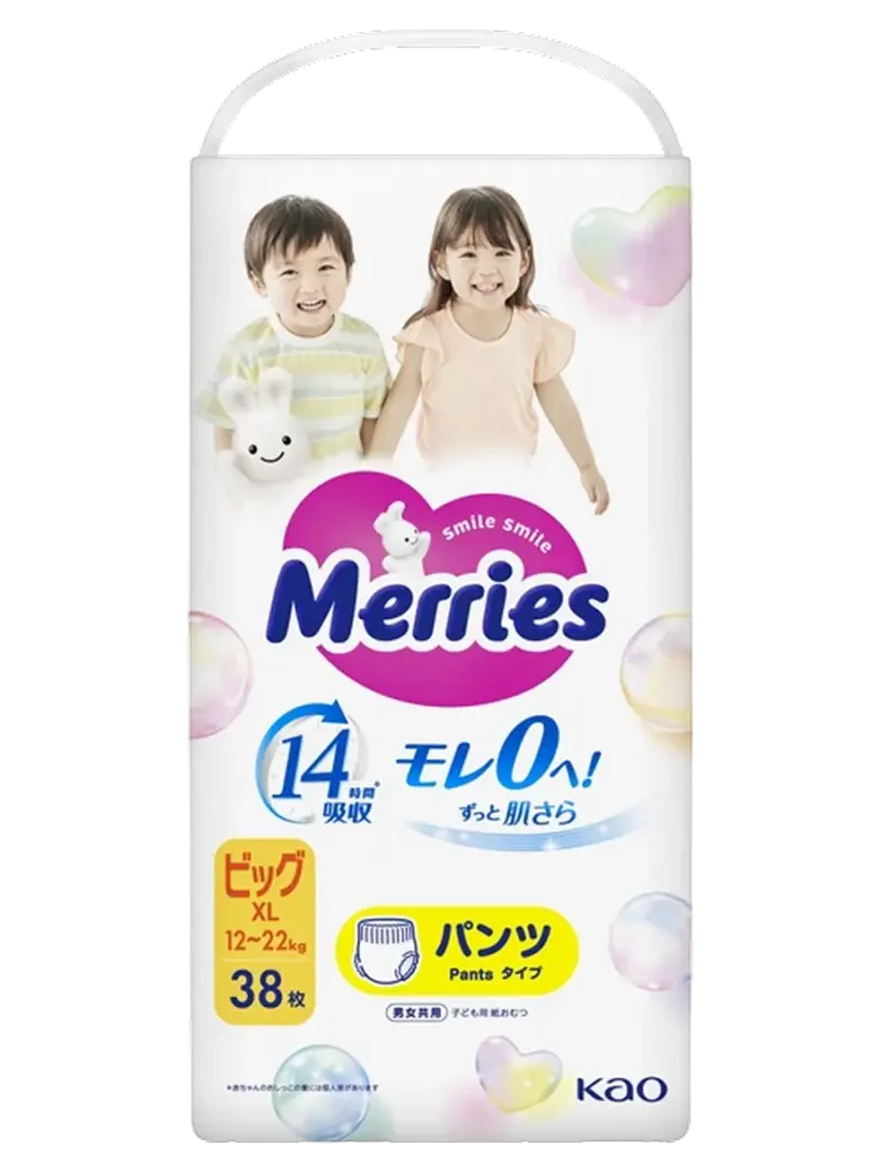 Подгузники-трусики детские Merries размер XL (12-22 кг)