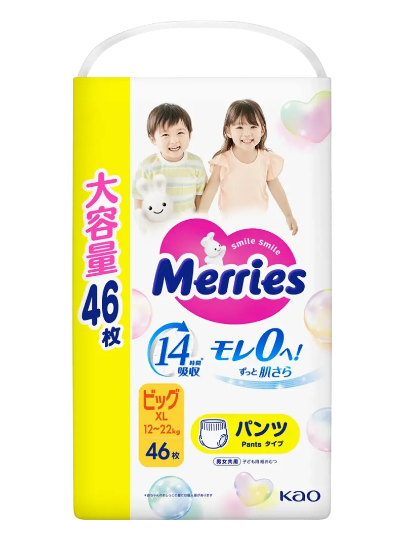Подгузники-трусики детские Merries размер XL (12-22 кг)