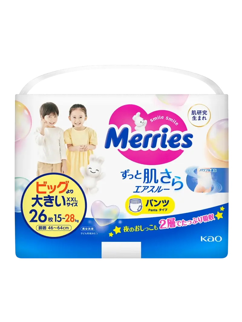 Подгузники-трусики детские Merries размер XXL (15-28 кг)