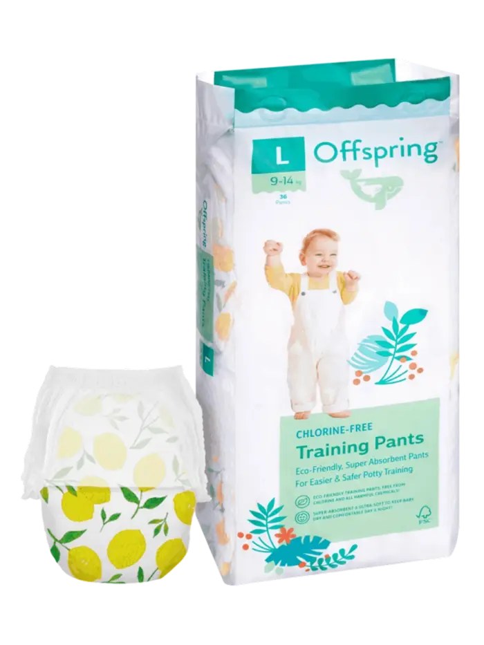 Подгузники-трусики детские Offspring Лимоны размер L (9-14 кг)
