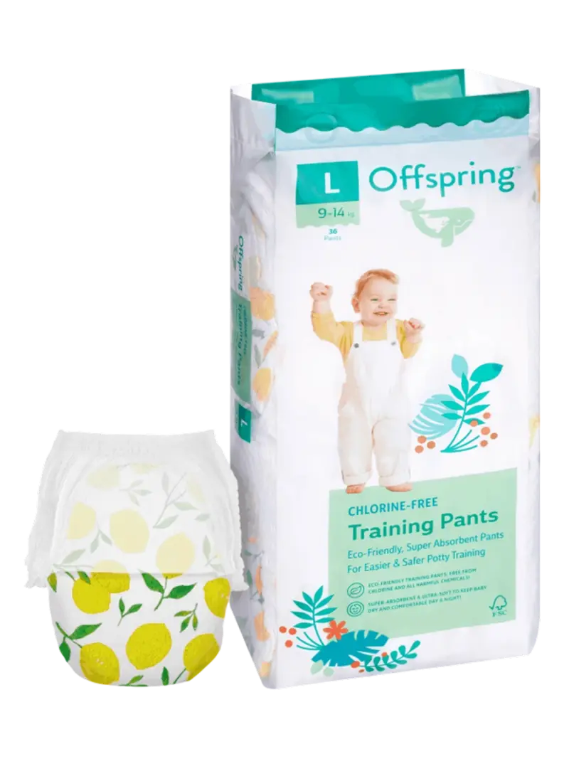 Подгузники-трусики детские Offspring Лимоны размер L (9-14 кг)