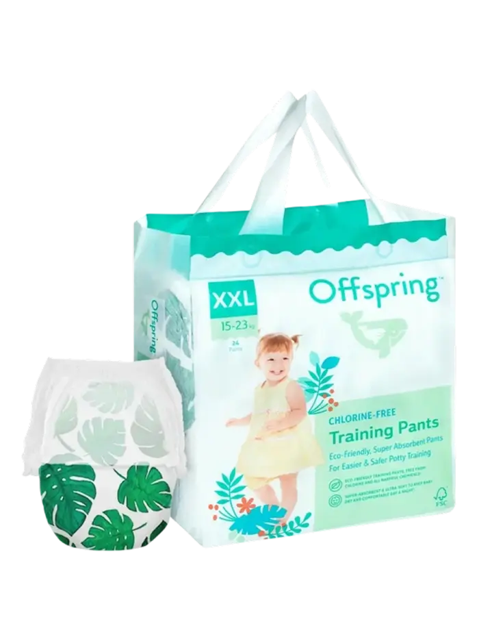 Подгузники-трусики детские Offspring Тропики размер XXL (15-23 кг)