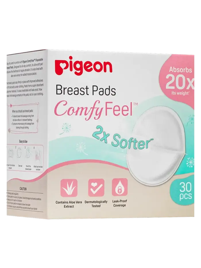 Вкладыши для груди лактационные Pigeon Comfy Feel с экстрактом алоэ 30шт