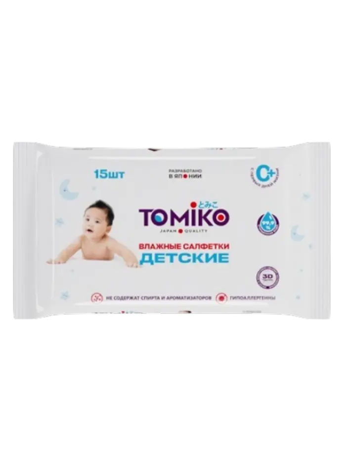 Детская влажная туалетная бумага Tomiko Детская влажная туалетная бумага Tomiko