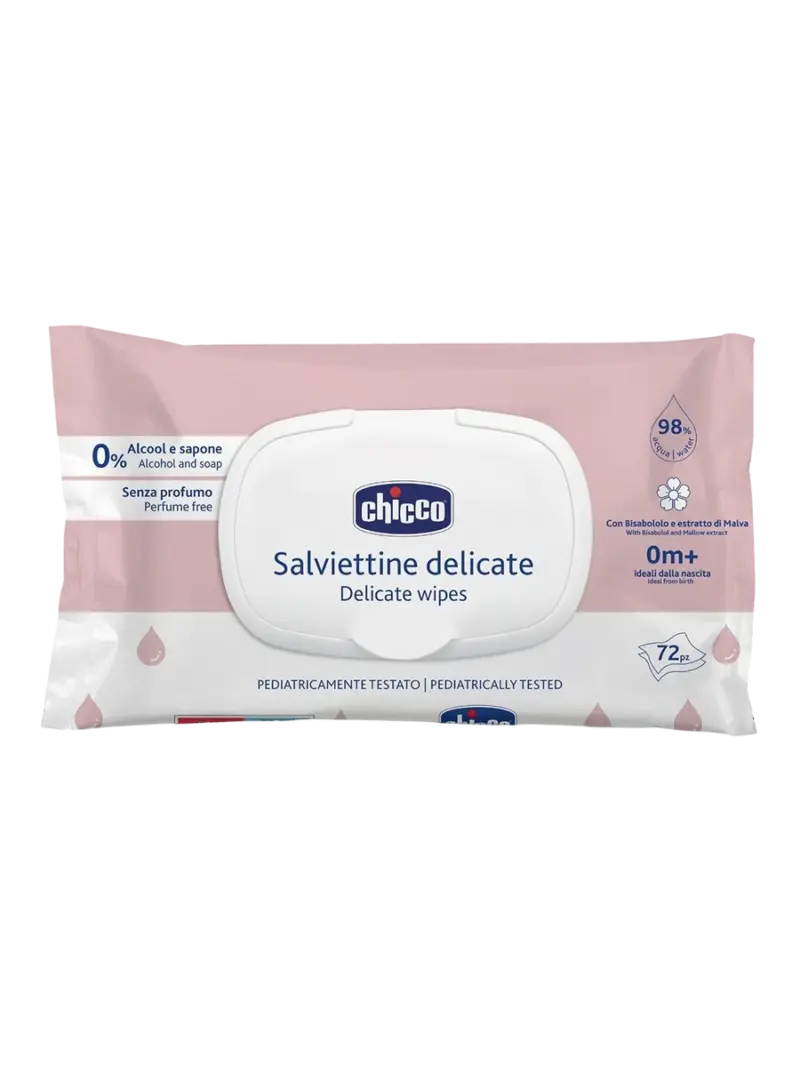 Салфетки влажные детские Chicco Baby Delicate (72 шт)