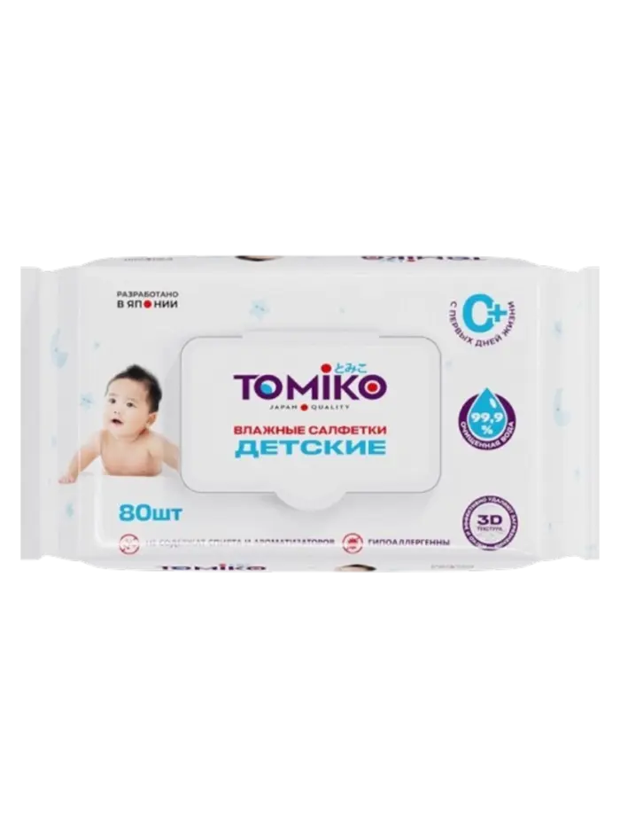 Салфетки влажные детские Tomiko Салфетки влажные детские Tomiko