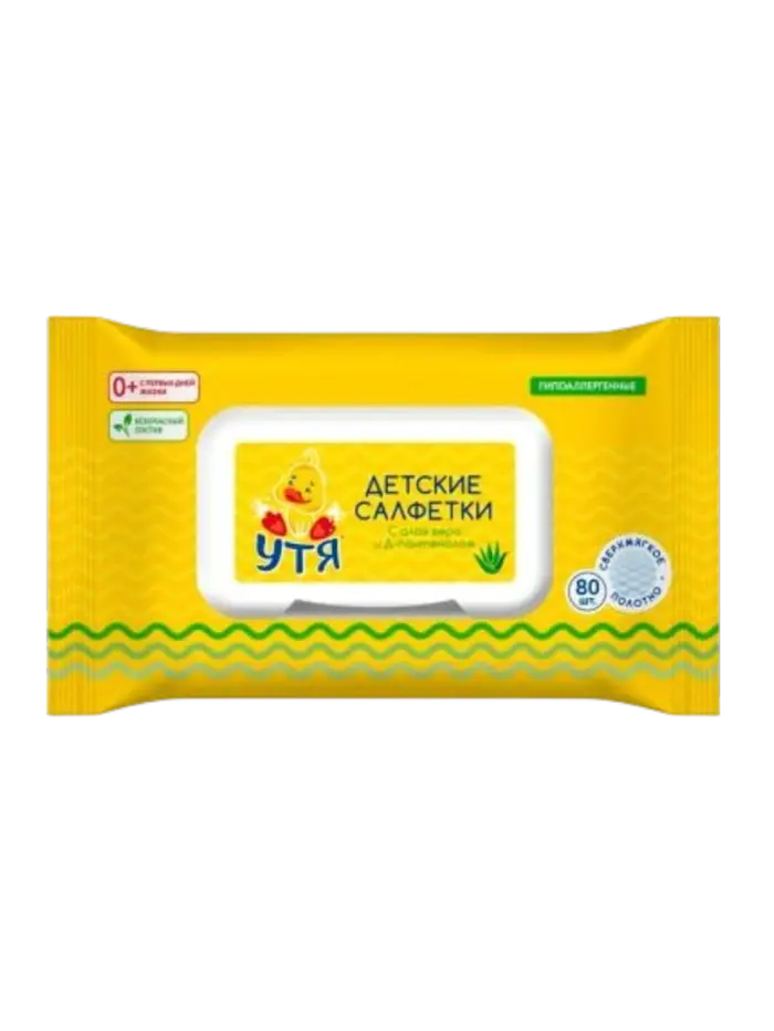 Салфетки влажные детские Утя (80 шт)