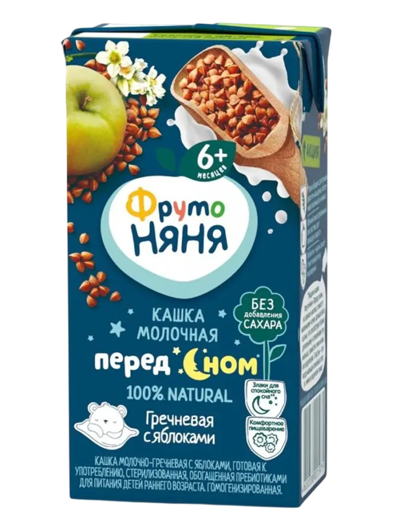 Каша детская молочная жидкая ФрутоНяня гречневая яблоко 6+ мес